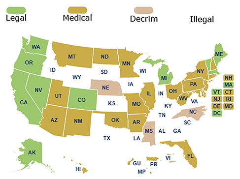 states cannabis map